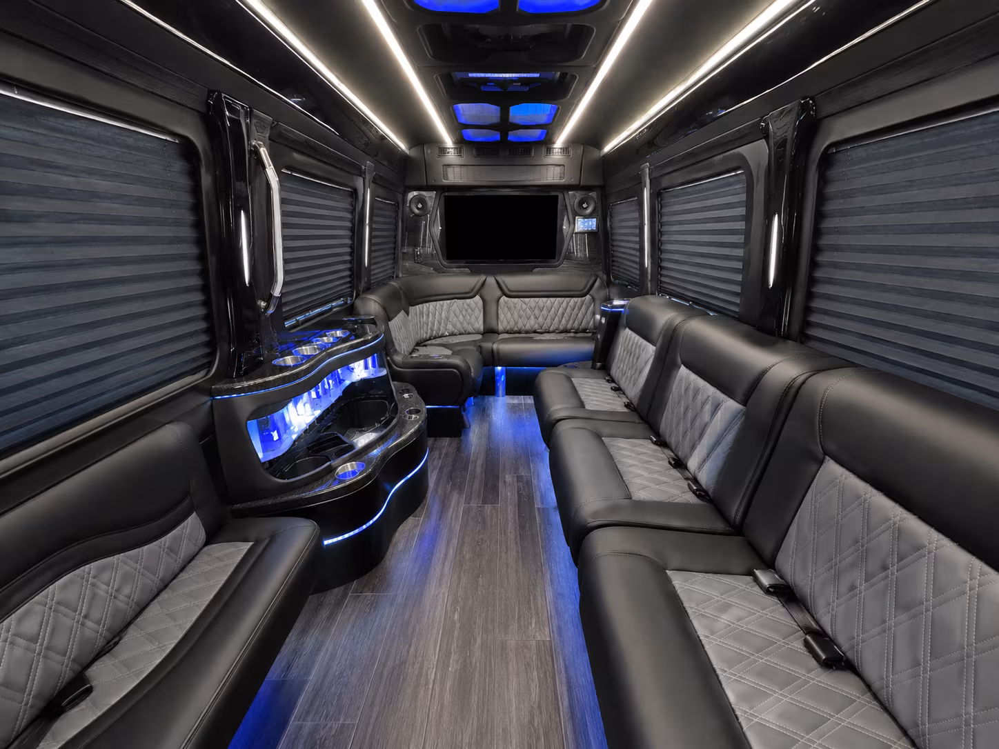 union 50 passenger party bus interior