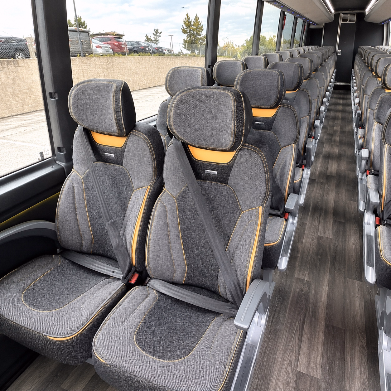 union charter bus rental interior